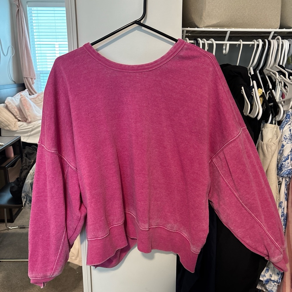 Pink Oversized Sweatshirt